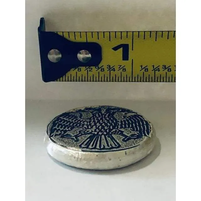1 Troy Oz. MK BarZ "Double Headed Eagle" Reverse Stamped Round  .999 Fine Silver