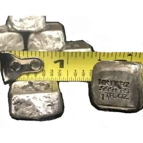 1 Troy Oz. "Masonic Symbol" Stamped Cube .999 Fine Silver
