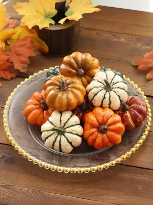 10-Piece Mini Pumpkin Thanksgiving Decor Set