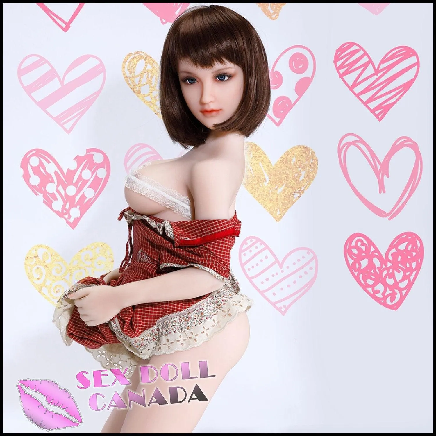 145 (4'9") D-Cup Eva Brunette (Head #145-2) Full Silicone - Sanhui Dolls