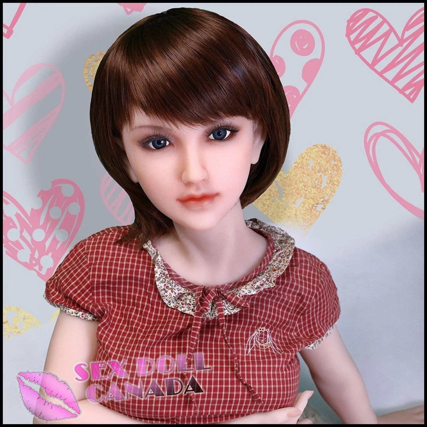 145 (4'9") D-Cup Eva Brunette (Head #145-2) Full Silicone - Sanhui Dolls
