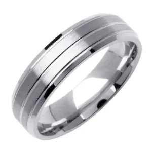 14K or 18K White Gold Traditional Ring