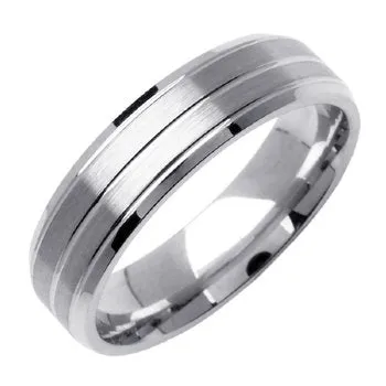 14K or 18K White Gold Traditional Ring