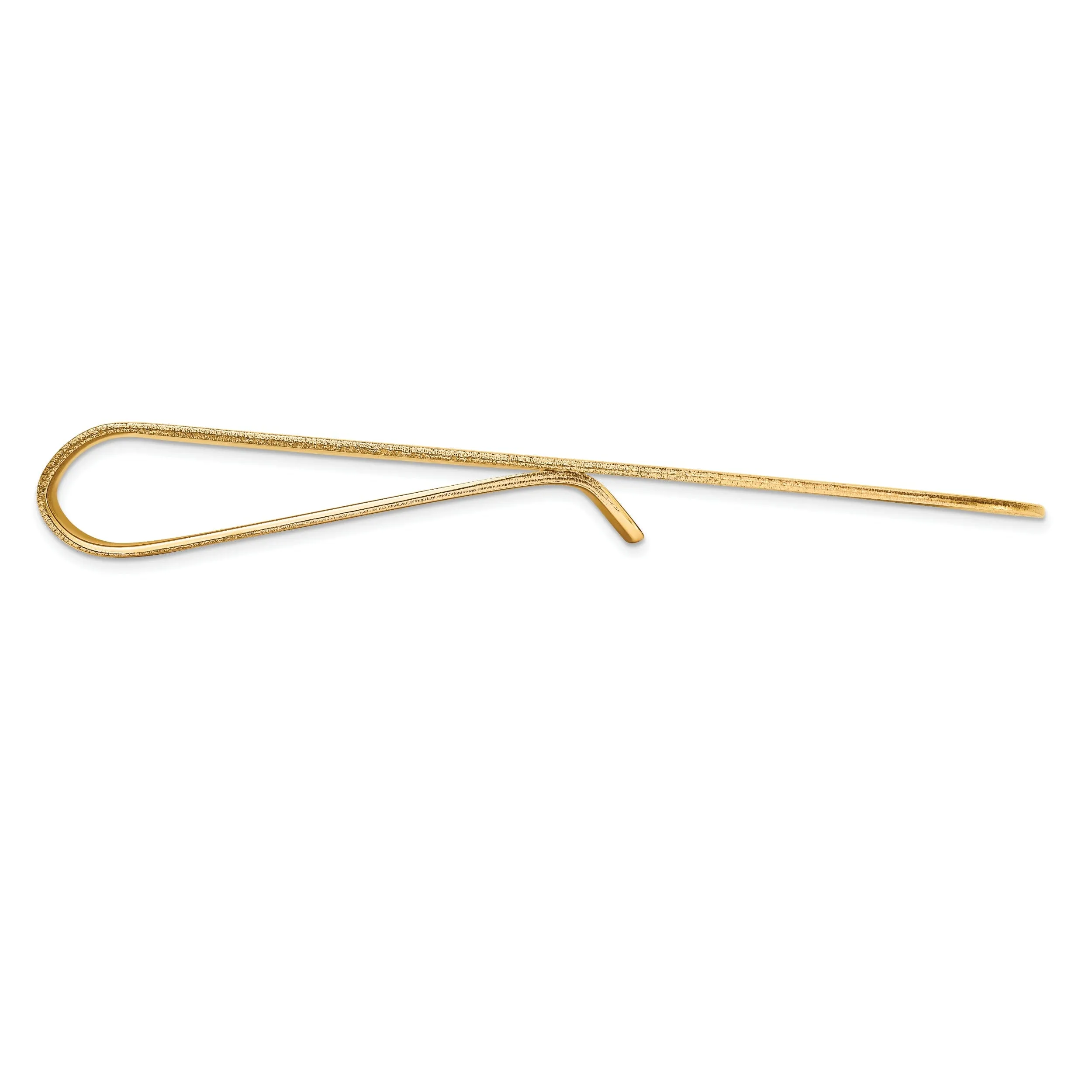 14k Yellow Gold Solid Smooth Flat Money Clip.