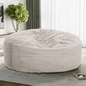 5ft Memory Foam Bean Bag Taupe Traditional Solid Childproof