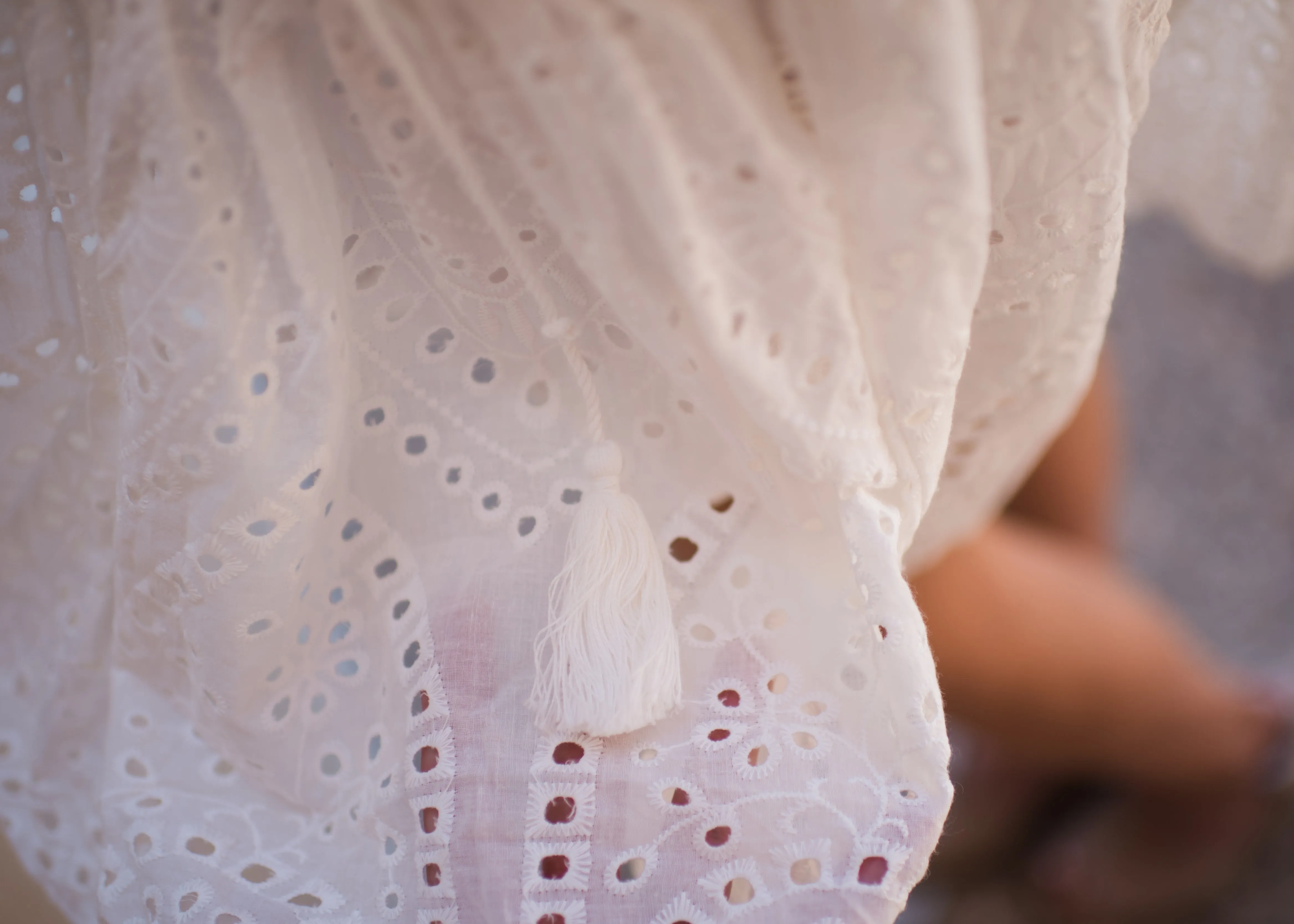 A Day with Alice White Eyelet Midi