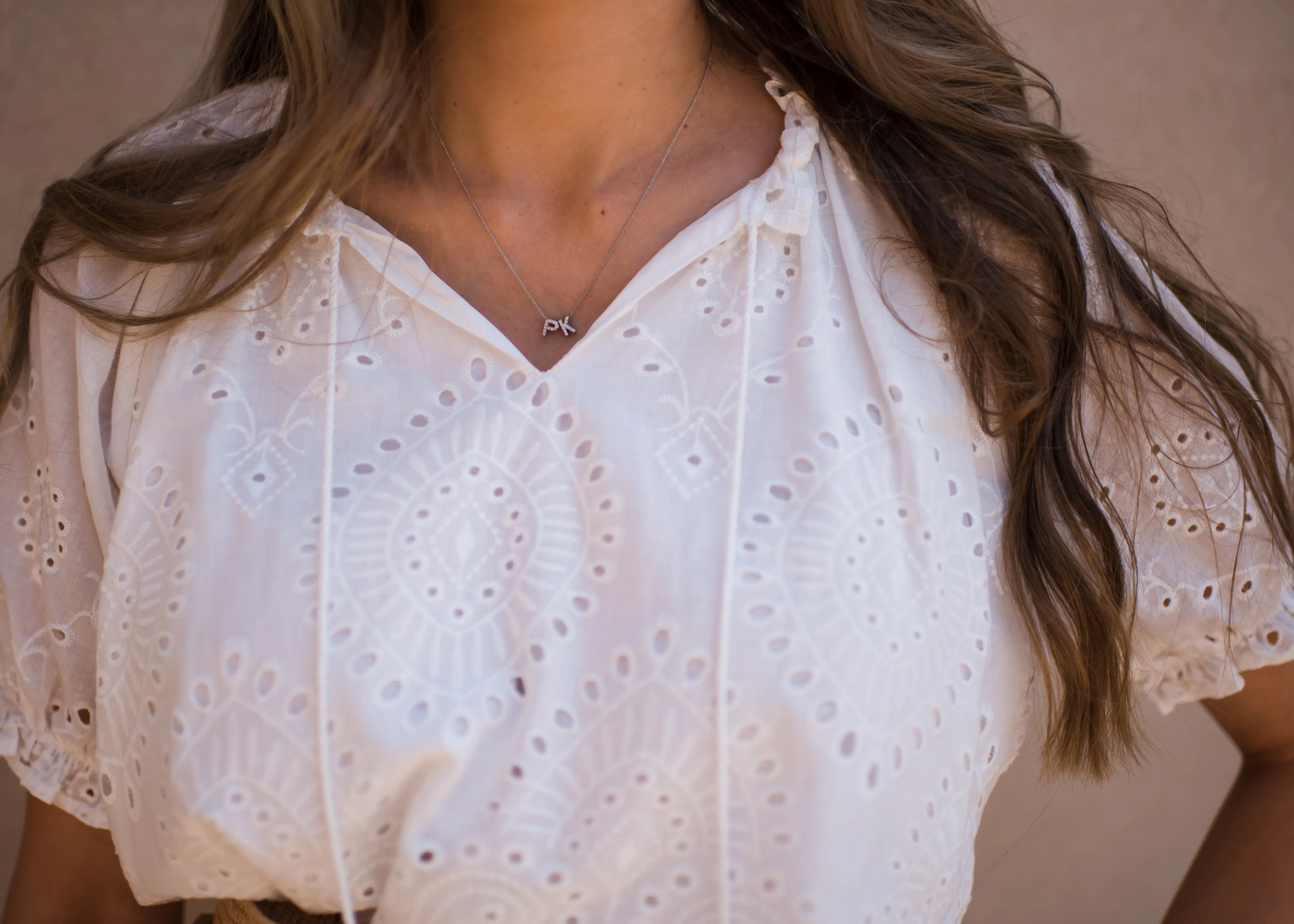 A Day with Alice White Eyelet Midi