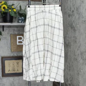 A New Day Womens Linen Blend Maxi A-Line Skirt 1643d5d1c9c0d2 Cream / Black S