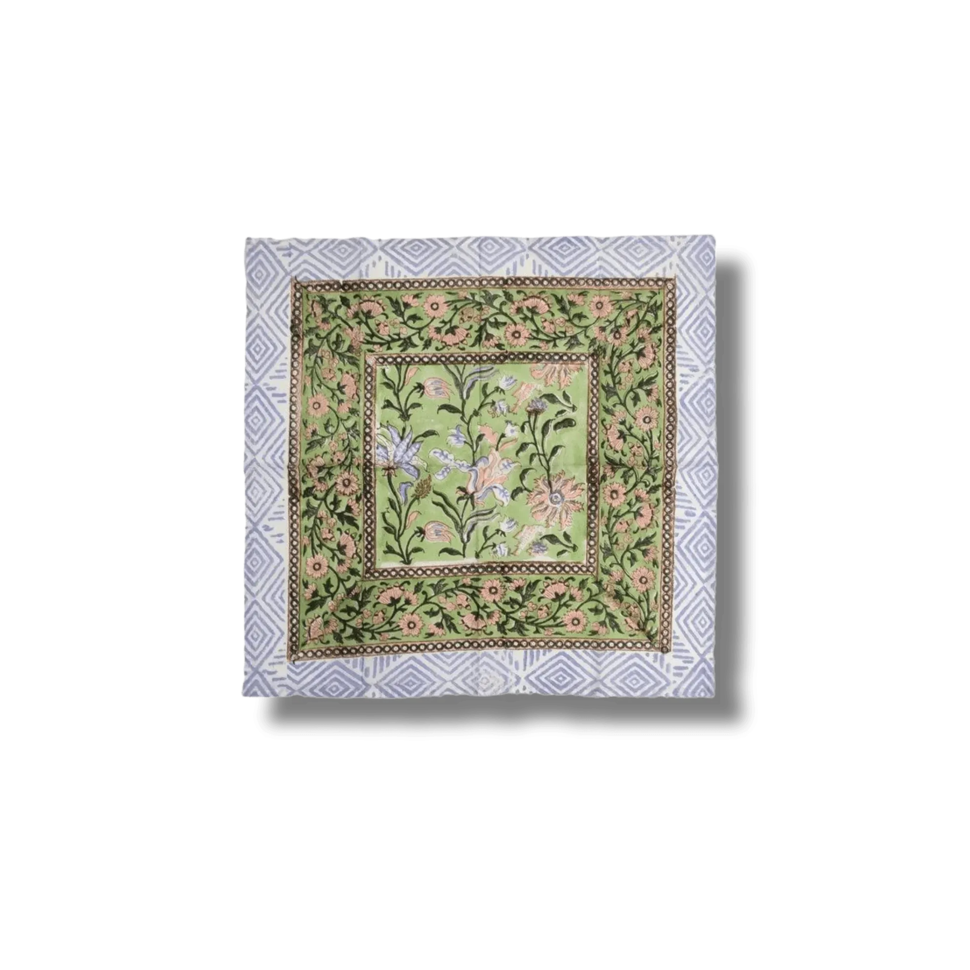 Aditi Green Hand Block Print Cotton Napkins