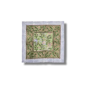 Aditi Green Hand Block Print Cotton Napkins