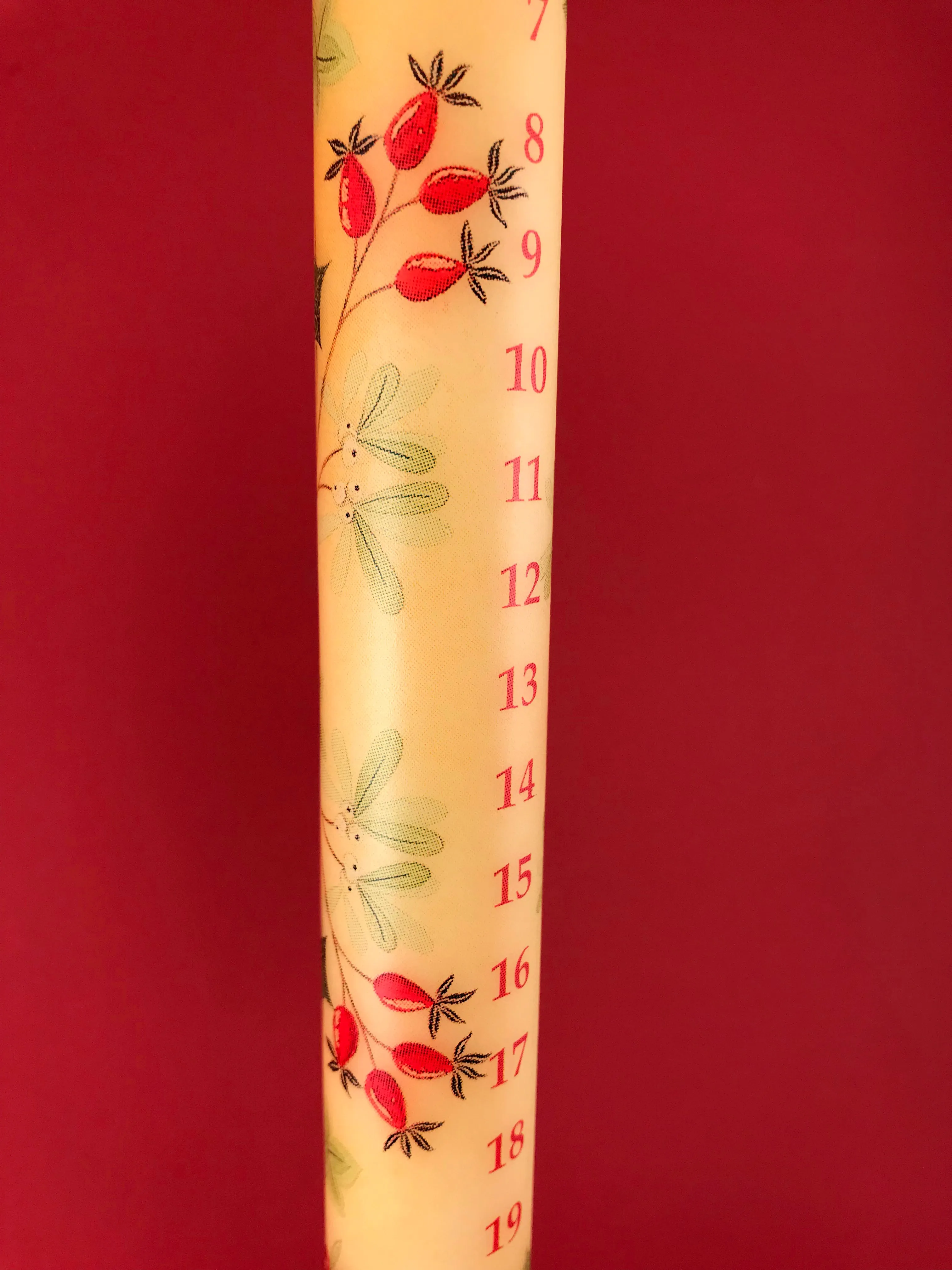 Advent Candle: Festive Holly
