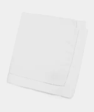 Ajour Edge Pocket Square in White