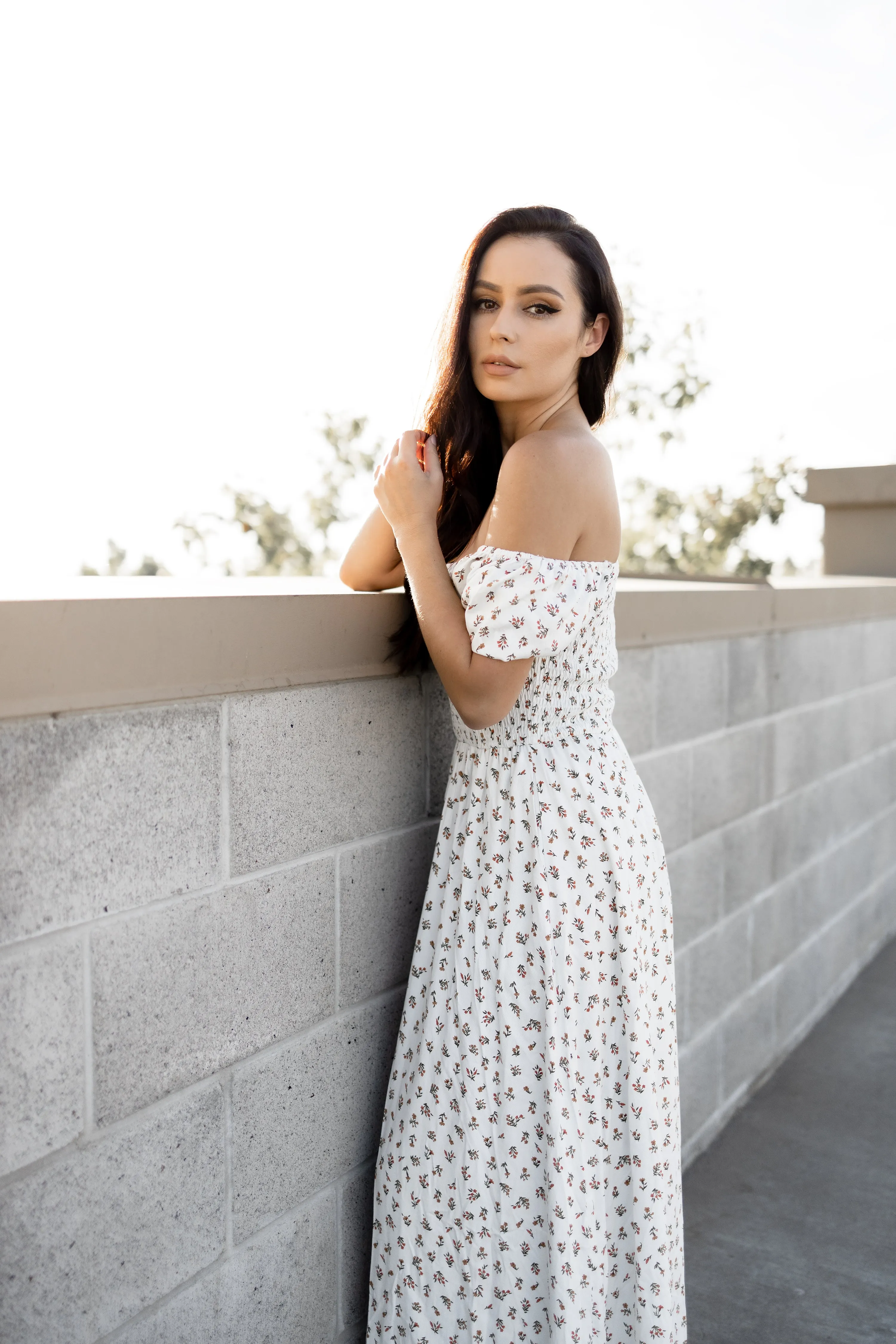 Autumn florals mid length maxi