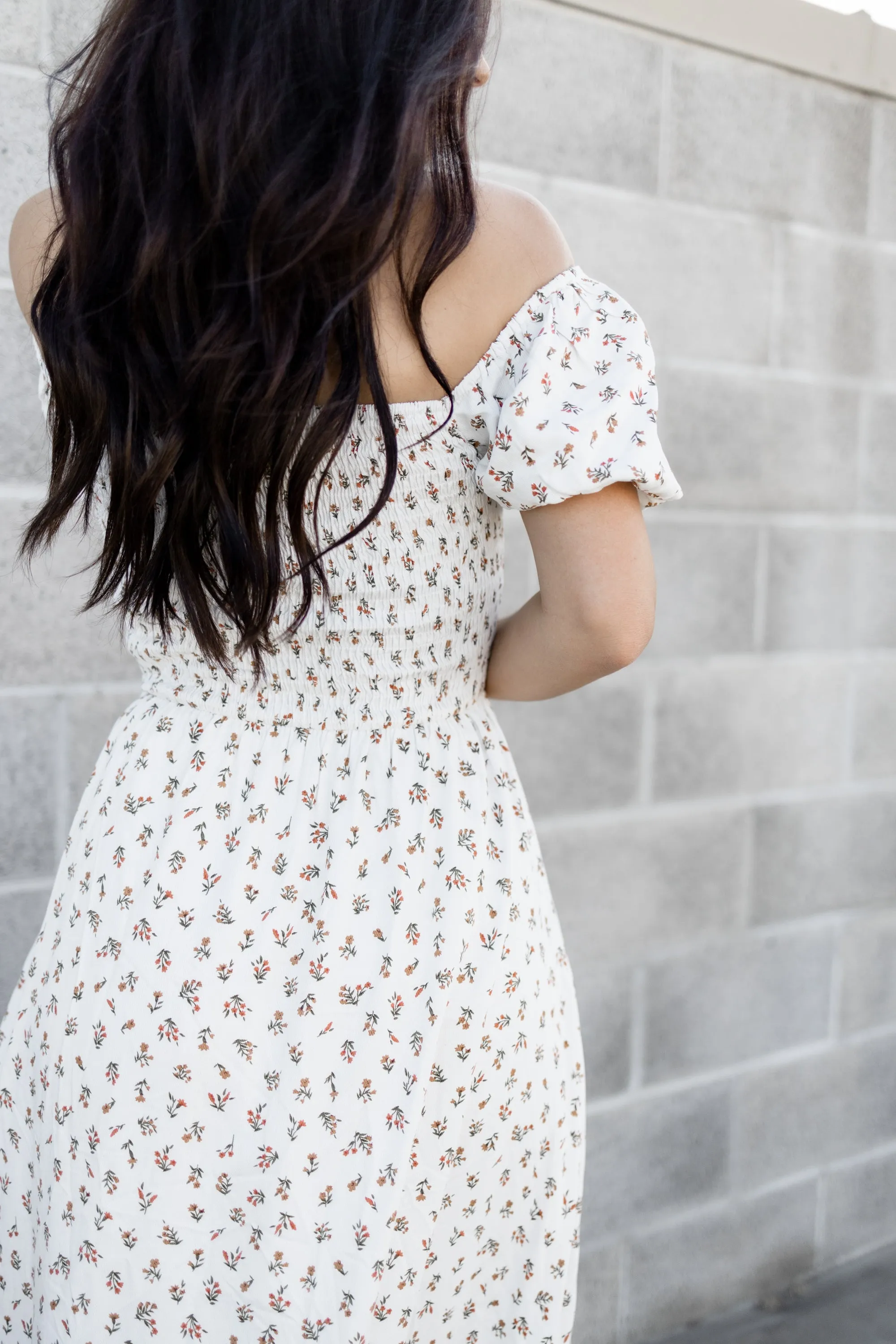 Autumn florals mid length maxi