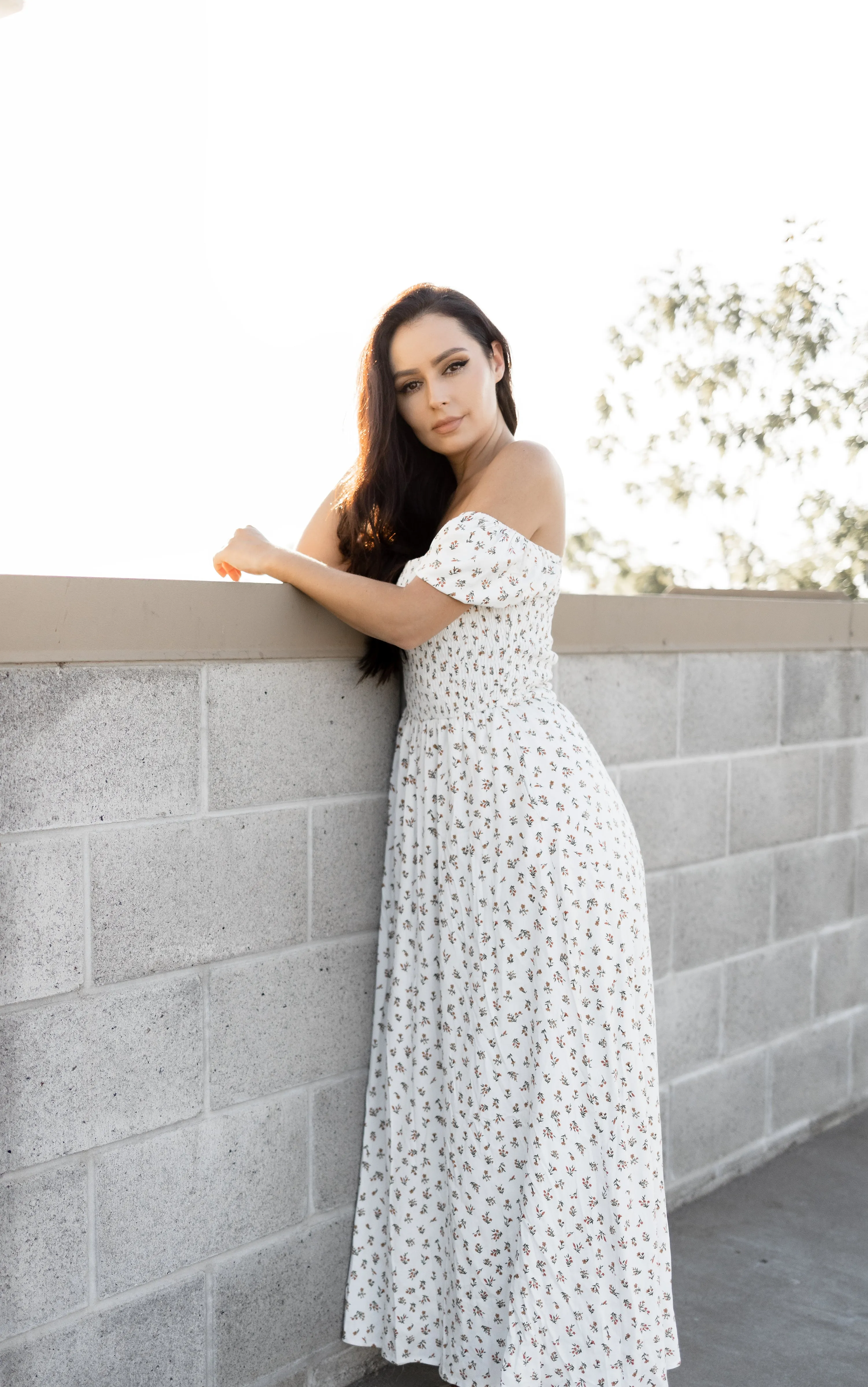 Autumn florals mid length maxi