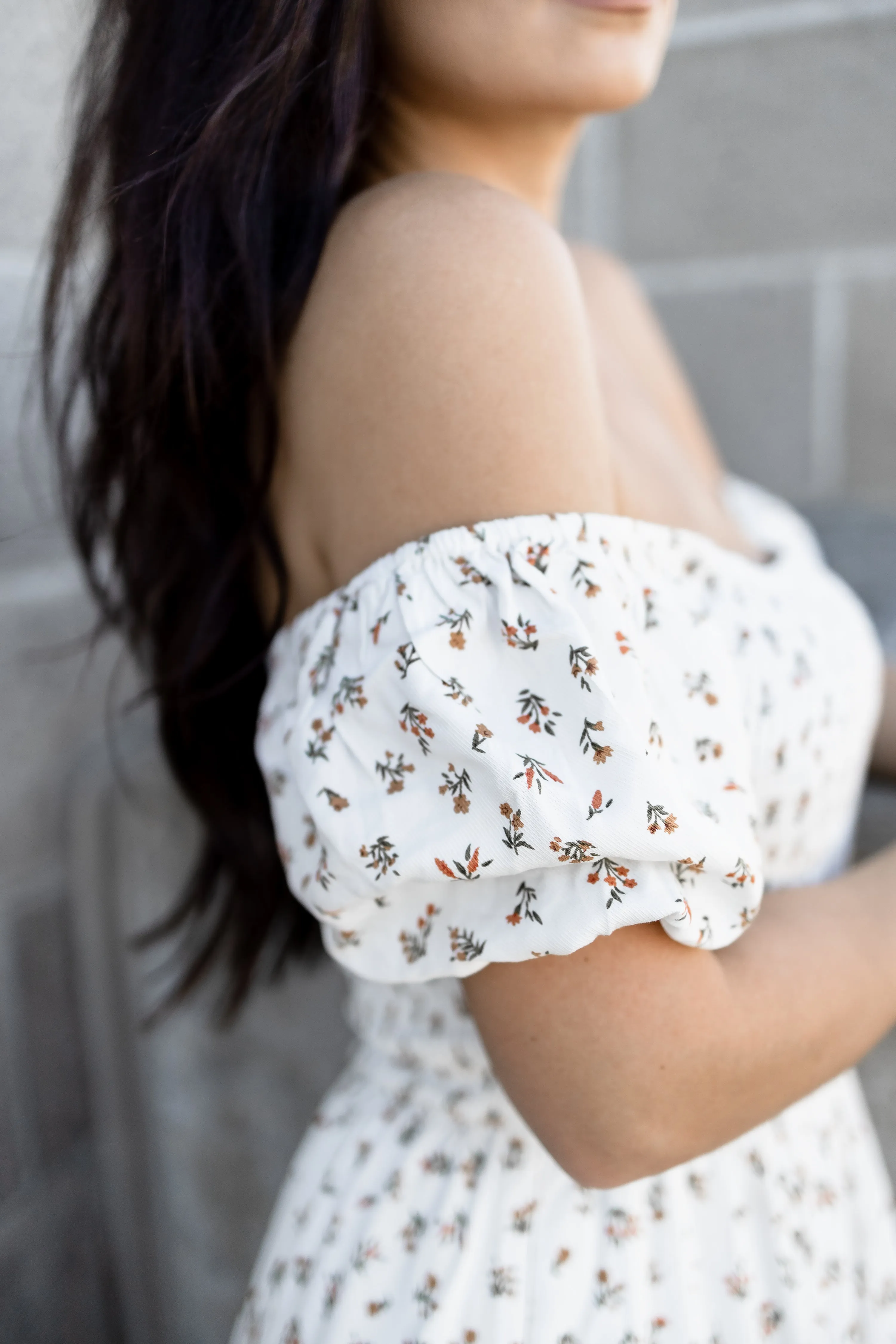 Autumn florals mid length maxi