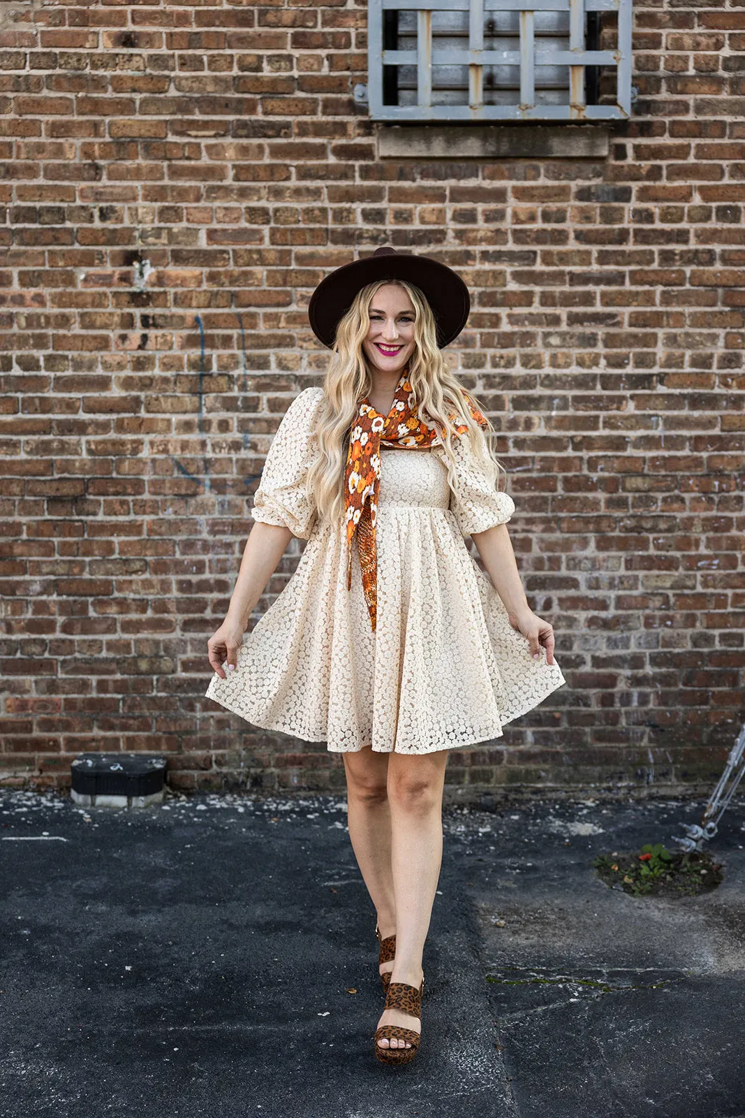 autumn flowers scarf