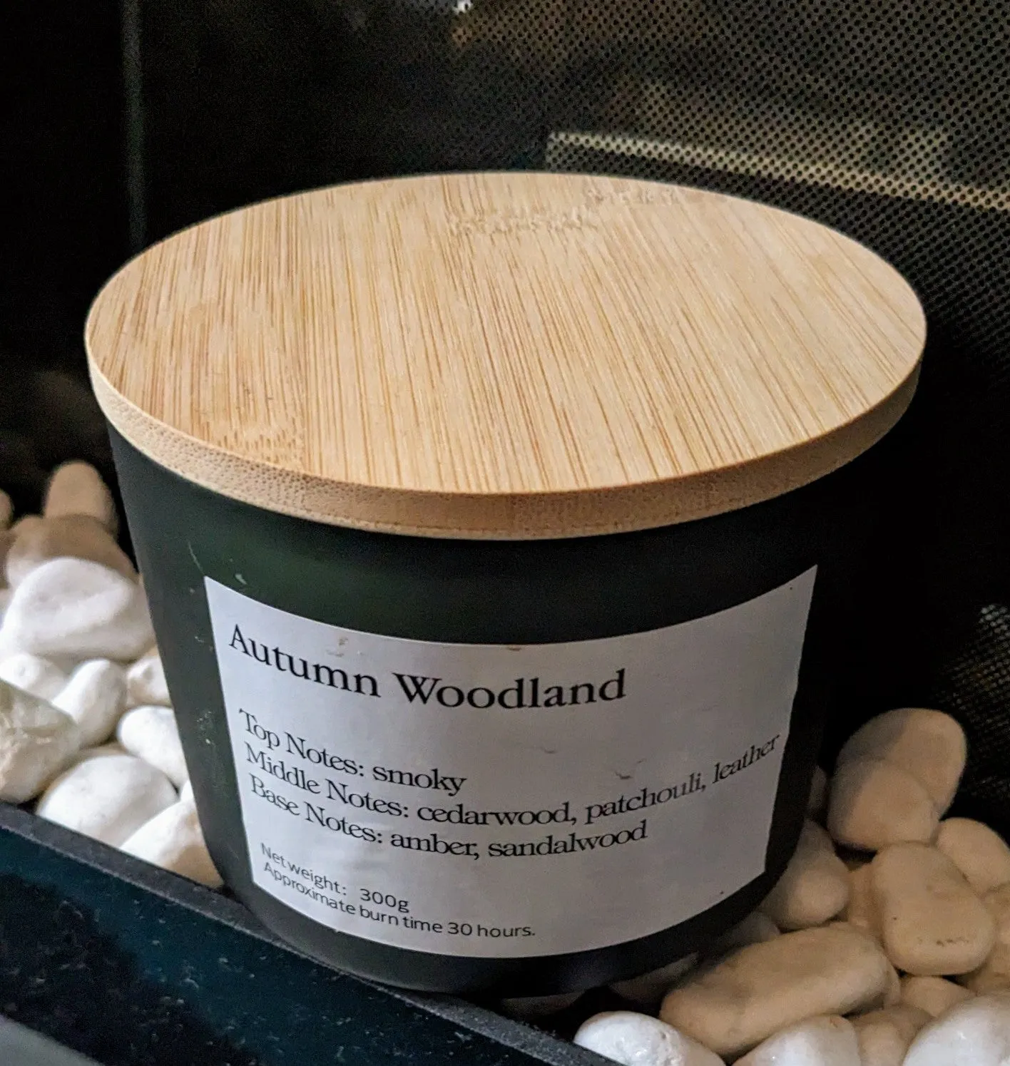 Autumn woodland candle