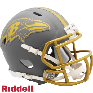 Baltimore Ravens Helmet Riddell Replica Mini Speed Style Slate Alternate