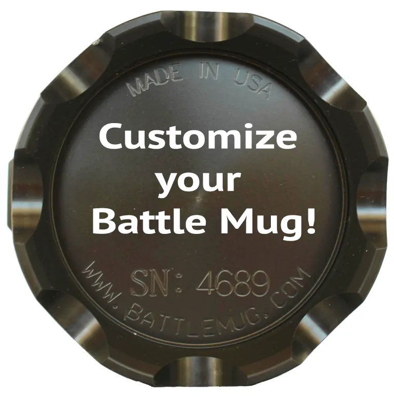 Battle Mug Engraved Text