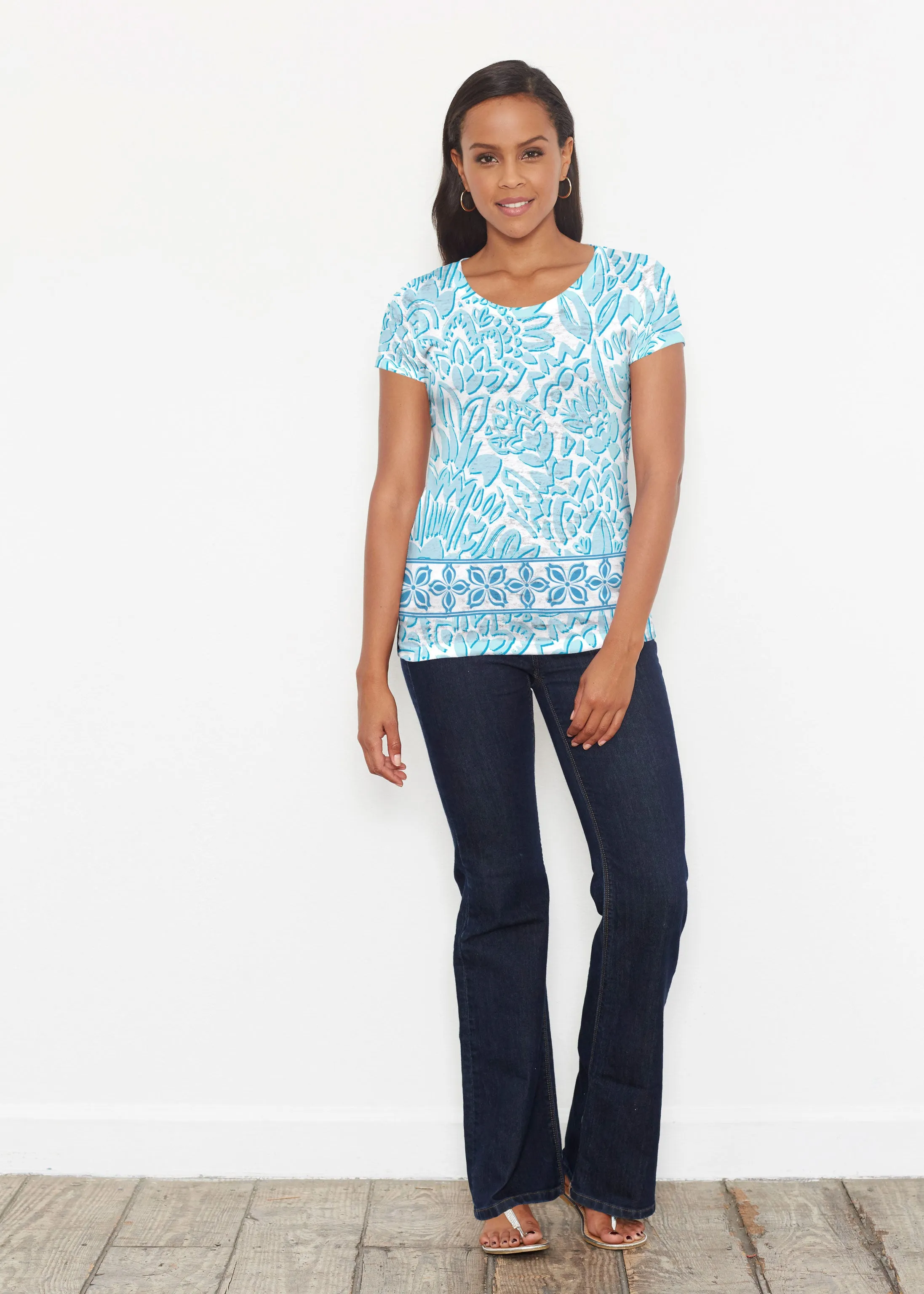 Bohemian Summer (8072) ~ Short Sleeve Scoop Shirt