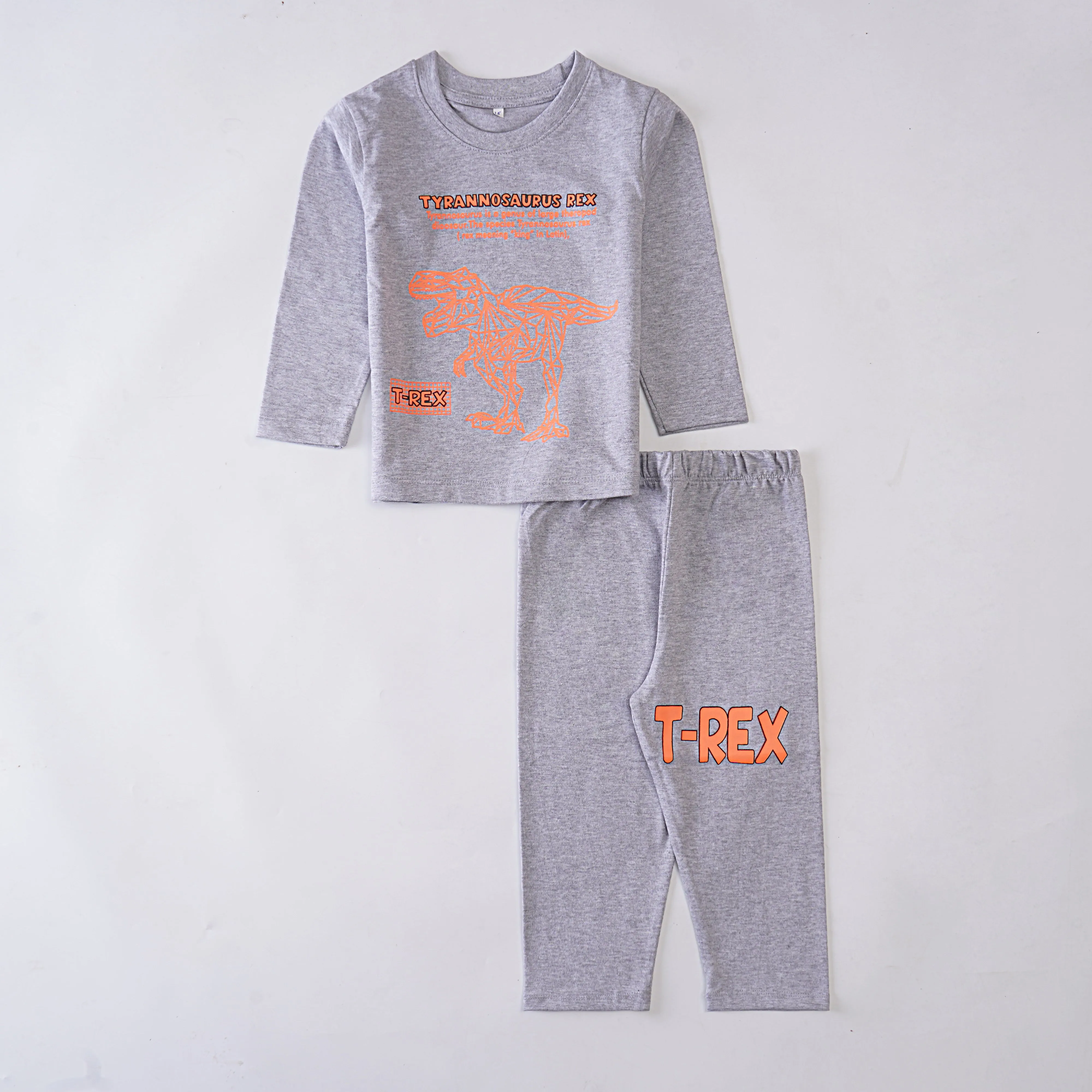 Boys Printed Full Sleeve Suit (Tyrranossorus)