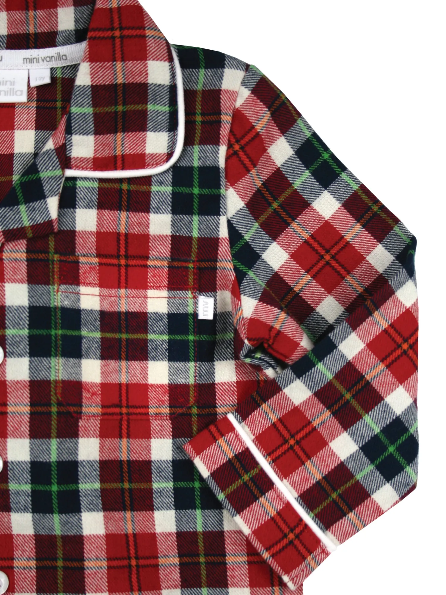 Boys Red Check Traditional Pyjamas