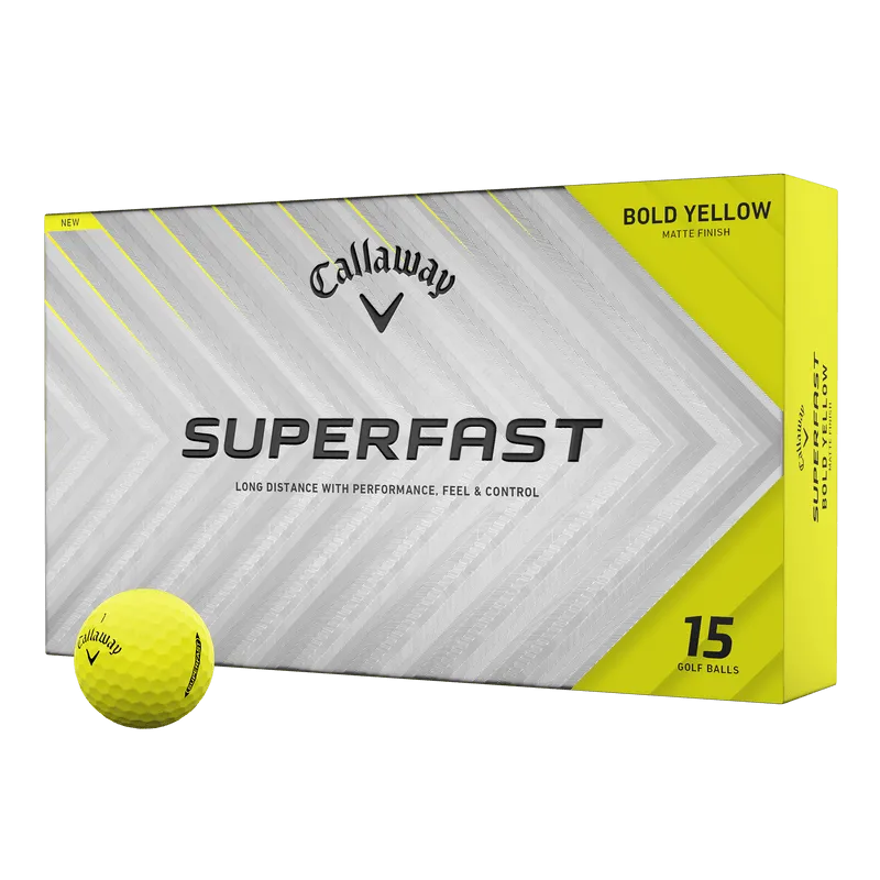 Callaway Superfast Yellow 15 - Pack Logo Golf Balls