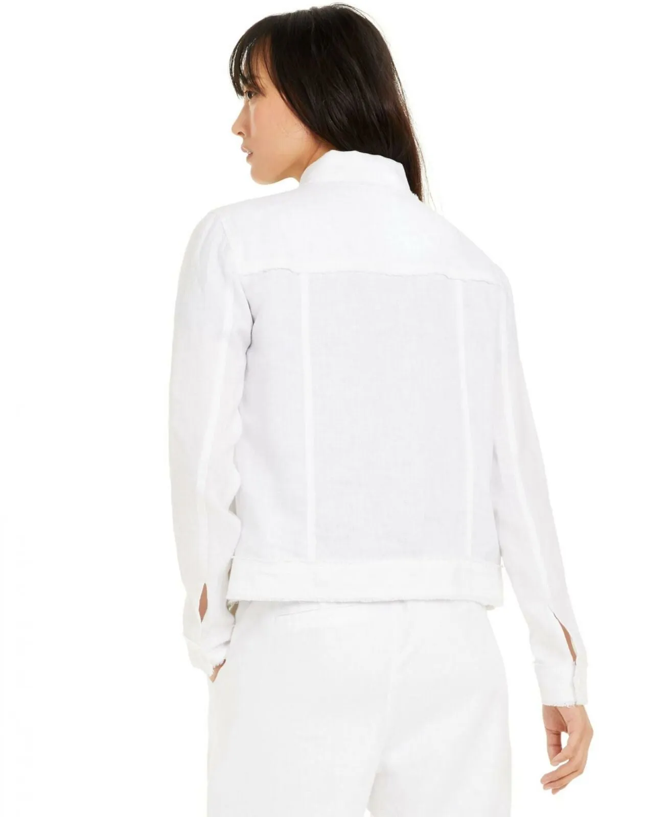 Charter Club Women's Linen Button Up Casual Jacket