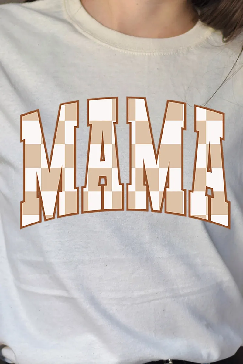 Checkerboard Mama Short Sleeve Relaxed Fit T-Shirt