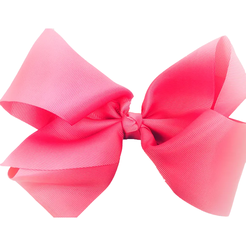 Chixx 4” Solid Basic Traditional Bow - Hot Pink