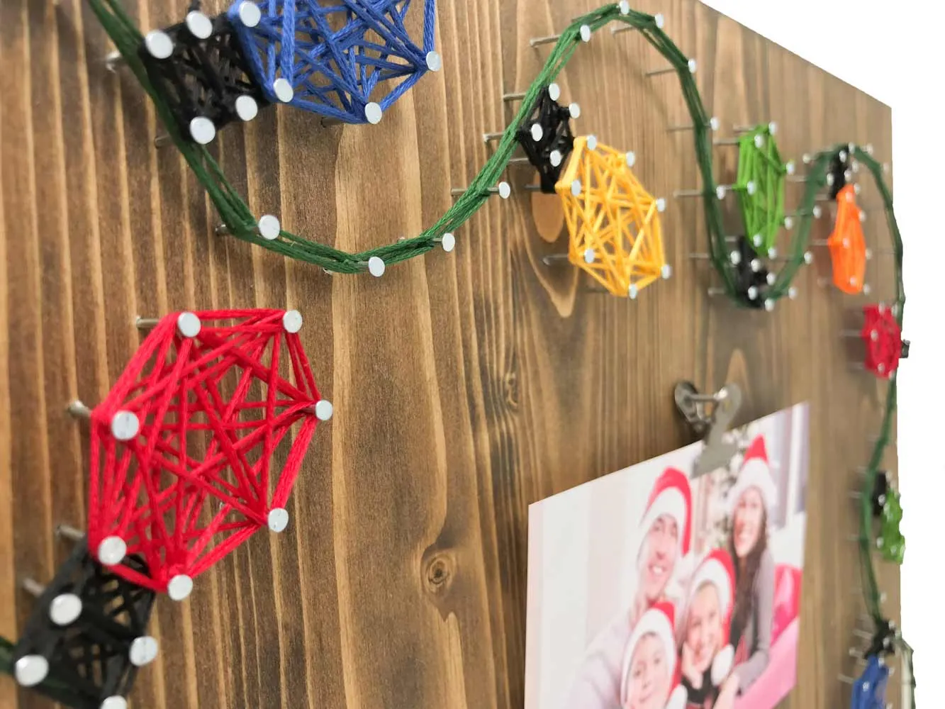 Christmas Lights Picture Frame String Art Kit
