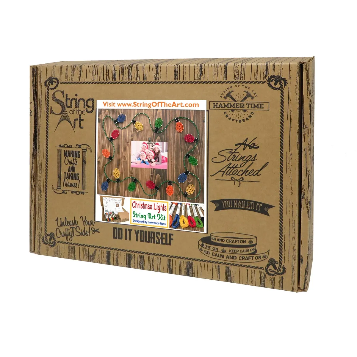 Christmas Lights Picture Frame String Art Kit