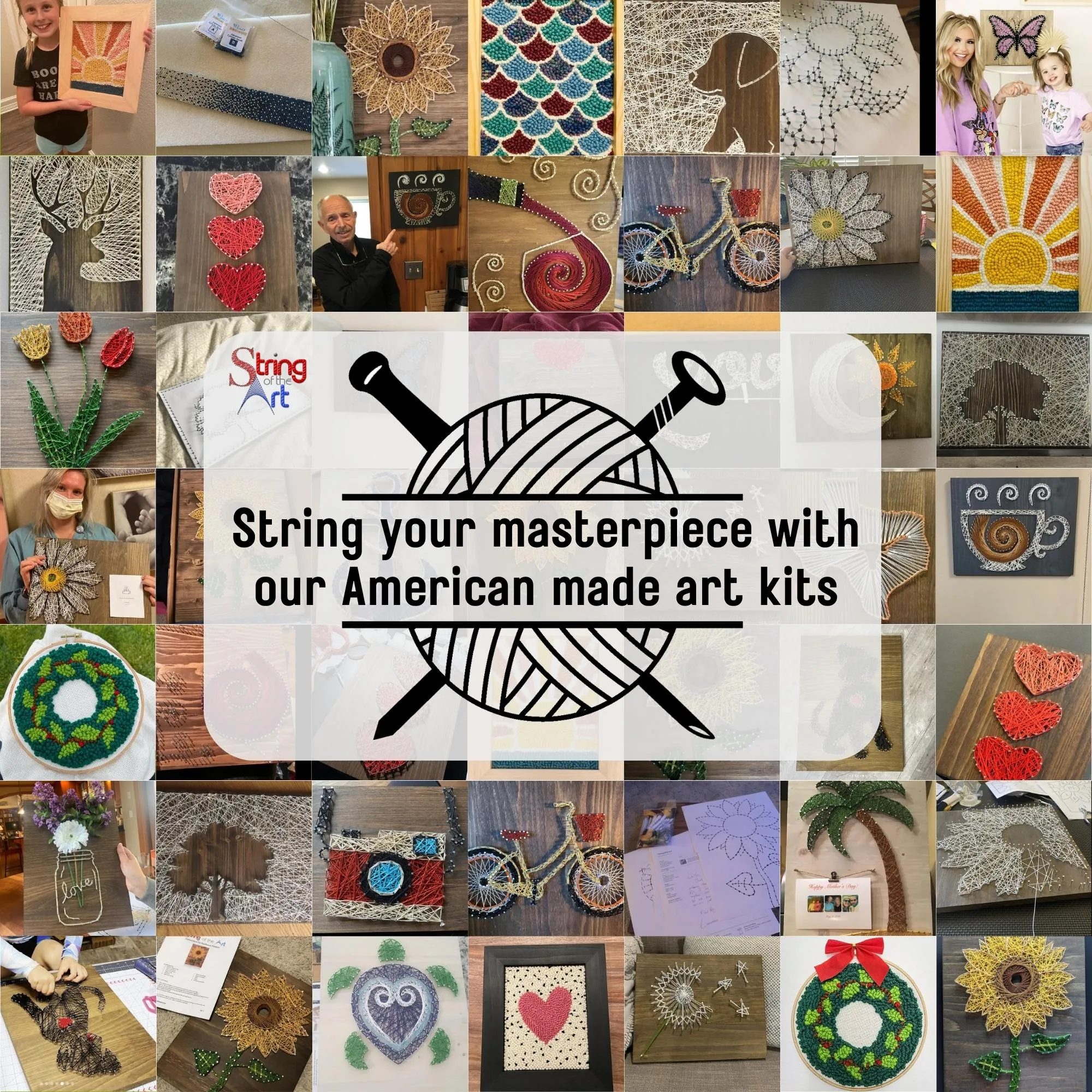 Christmas Lights Picture Frame String Art Kit