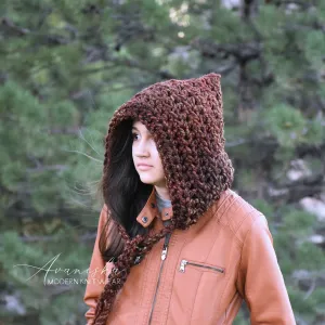 Chunky Large Hood Hat with Ties | THE YORK