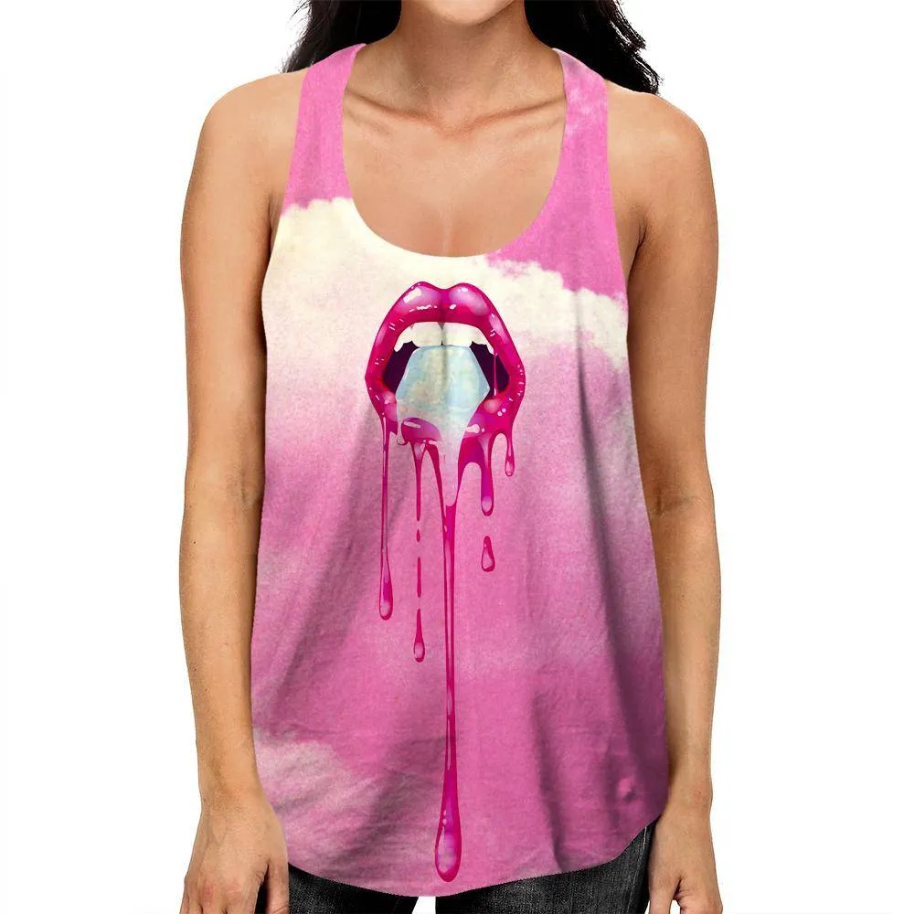 College Lips Racerback