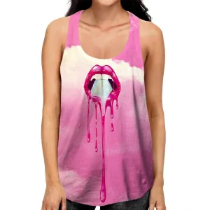 College Lips Racerback