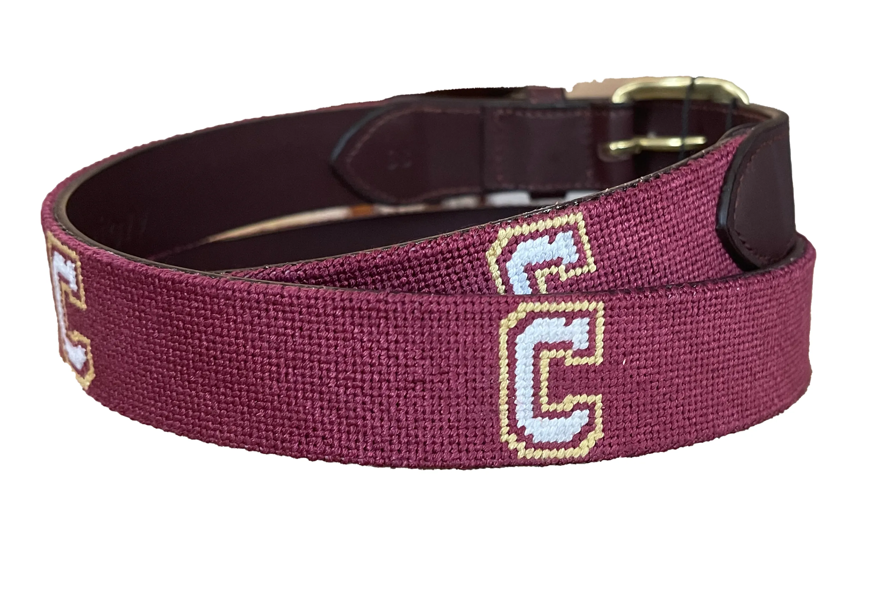 College of Charleston Hand-stitched Needlepoint Belt