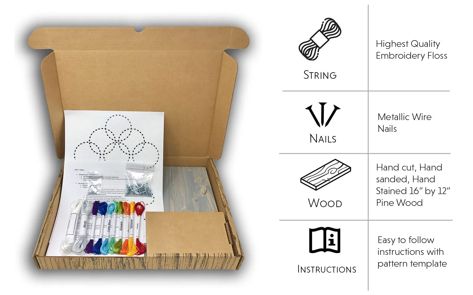 Colorful Raindrops String Art Kit