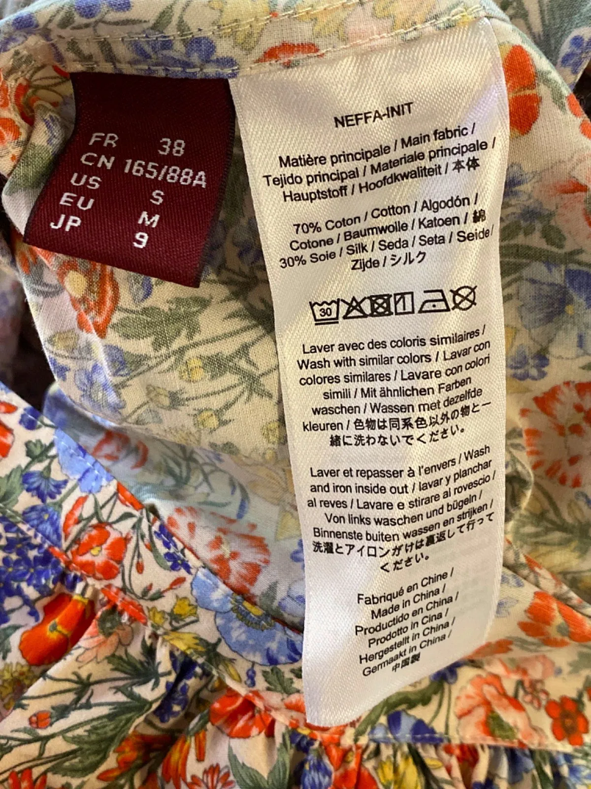 Comptoir Des Cotonniers Floral Prairie Gardenia Dress EU 38 UK 10