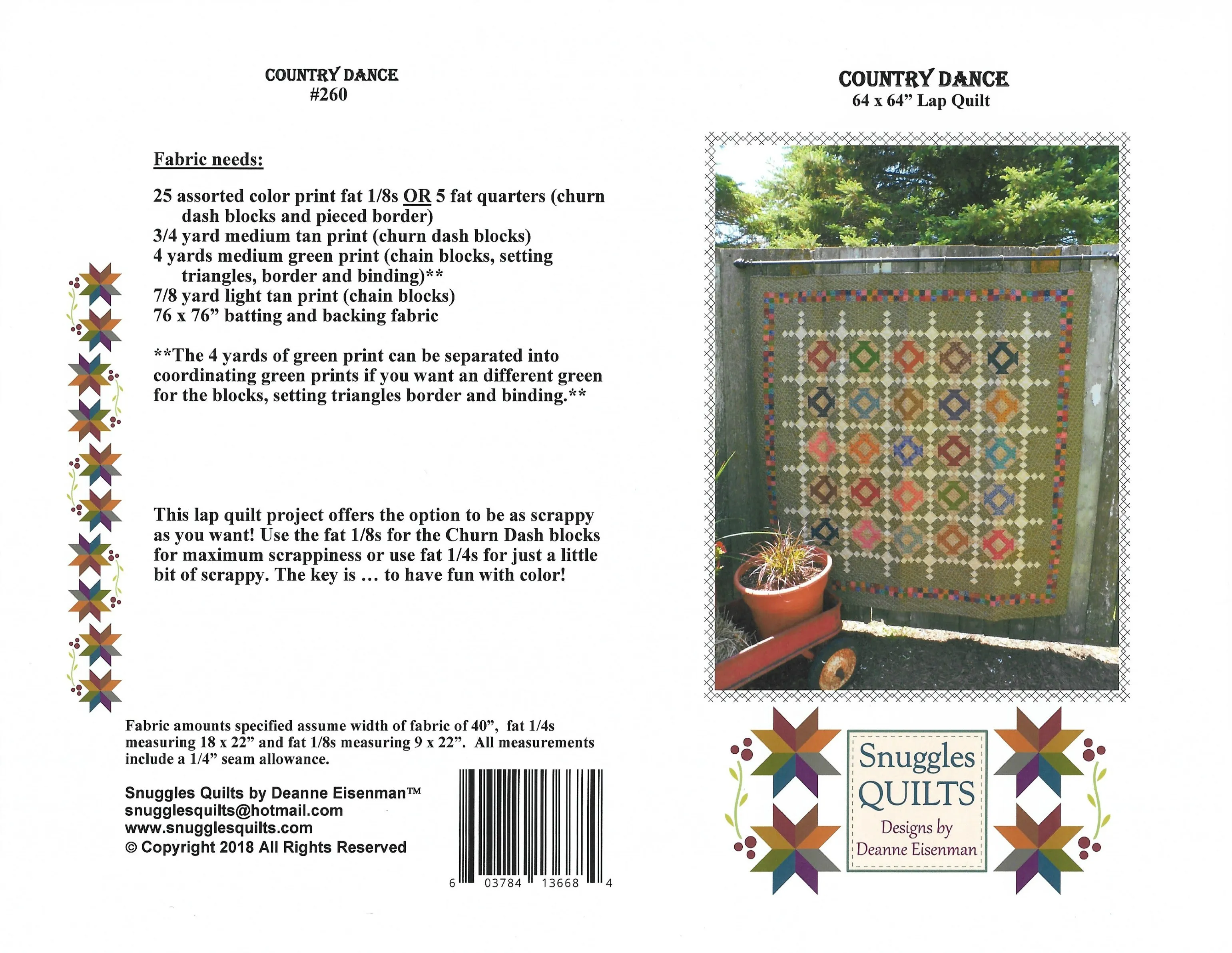 Country Dance Lap Quilt Pattern