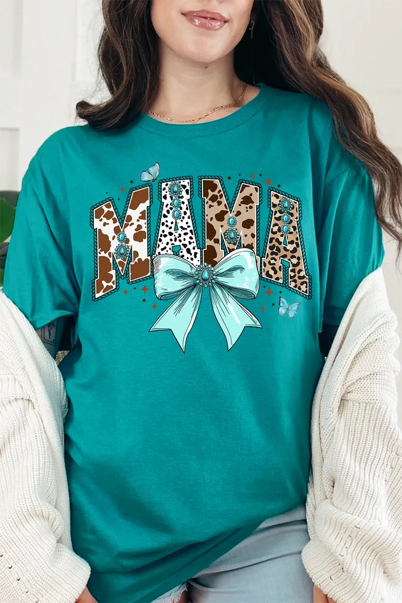 Cowhide Coquette Mama Short Sleeve Relaxed Fit T-Shirt