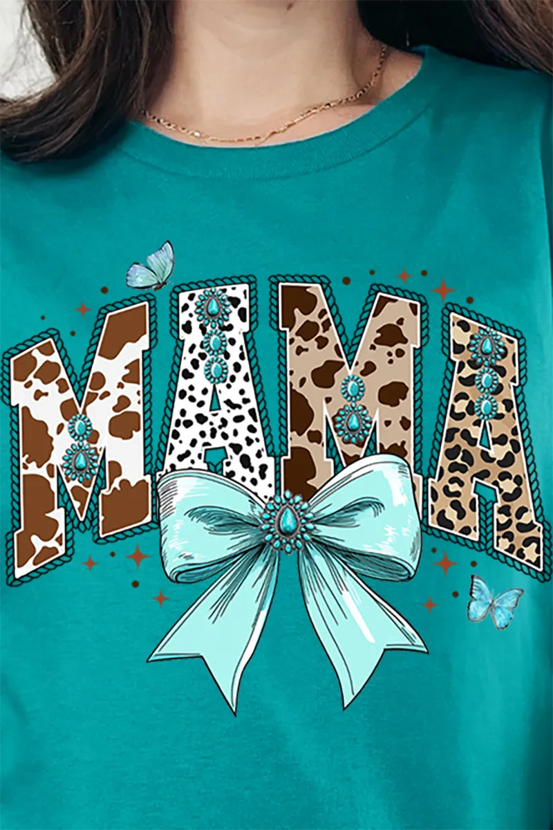 Cowhide Coquette Mama Short Sleeve Relaxed Fit T-Shirt