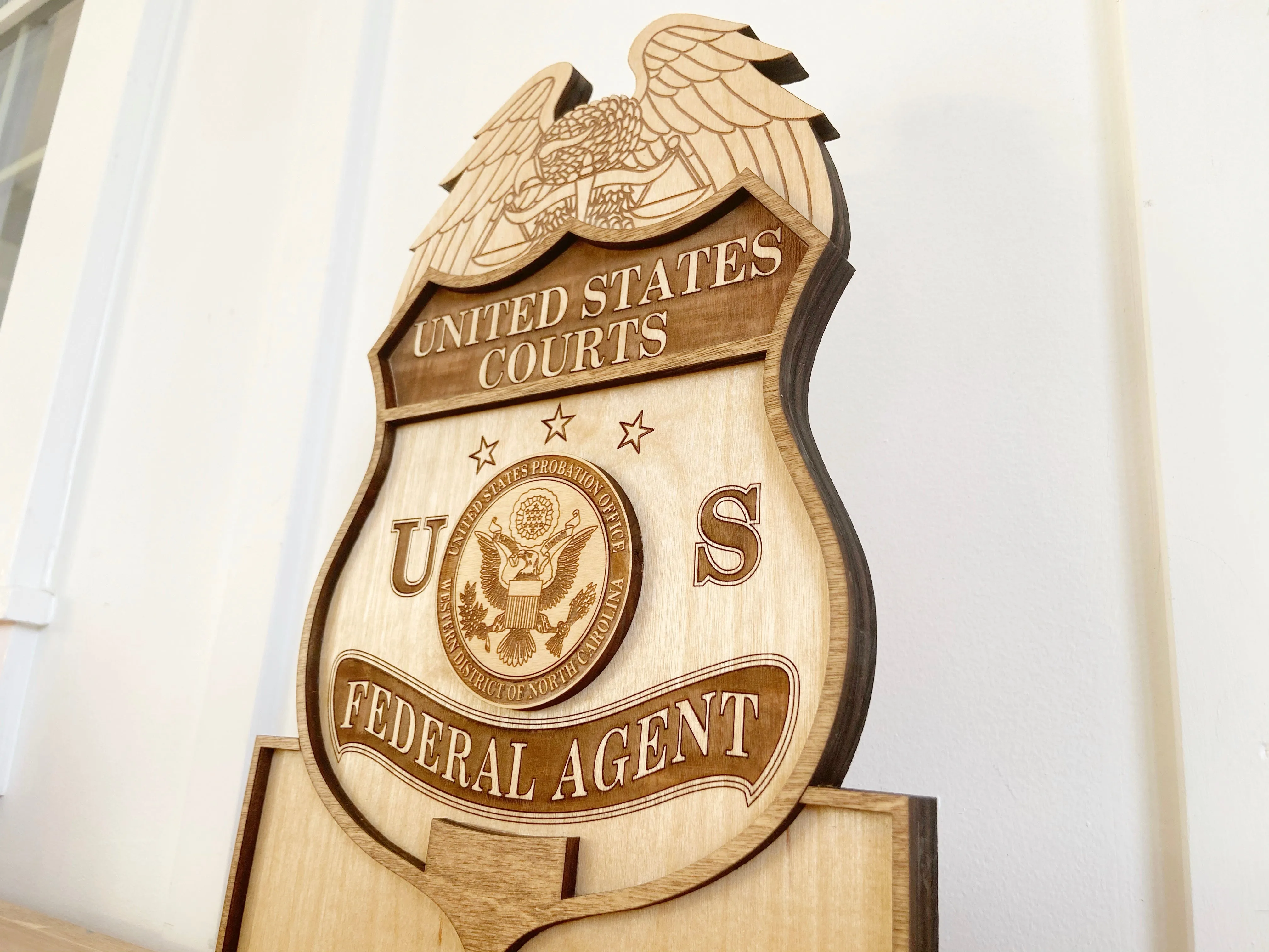 Custom 3-D logo plaque — Approx 8”x12”