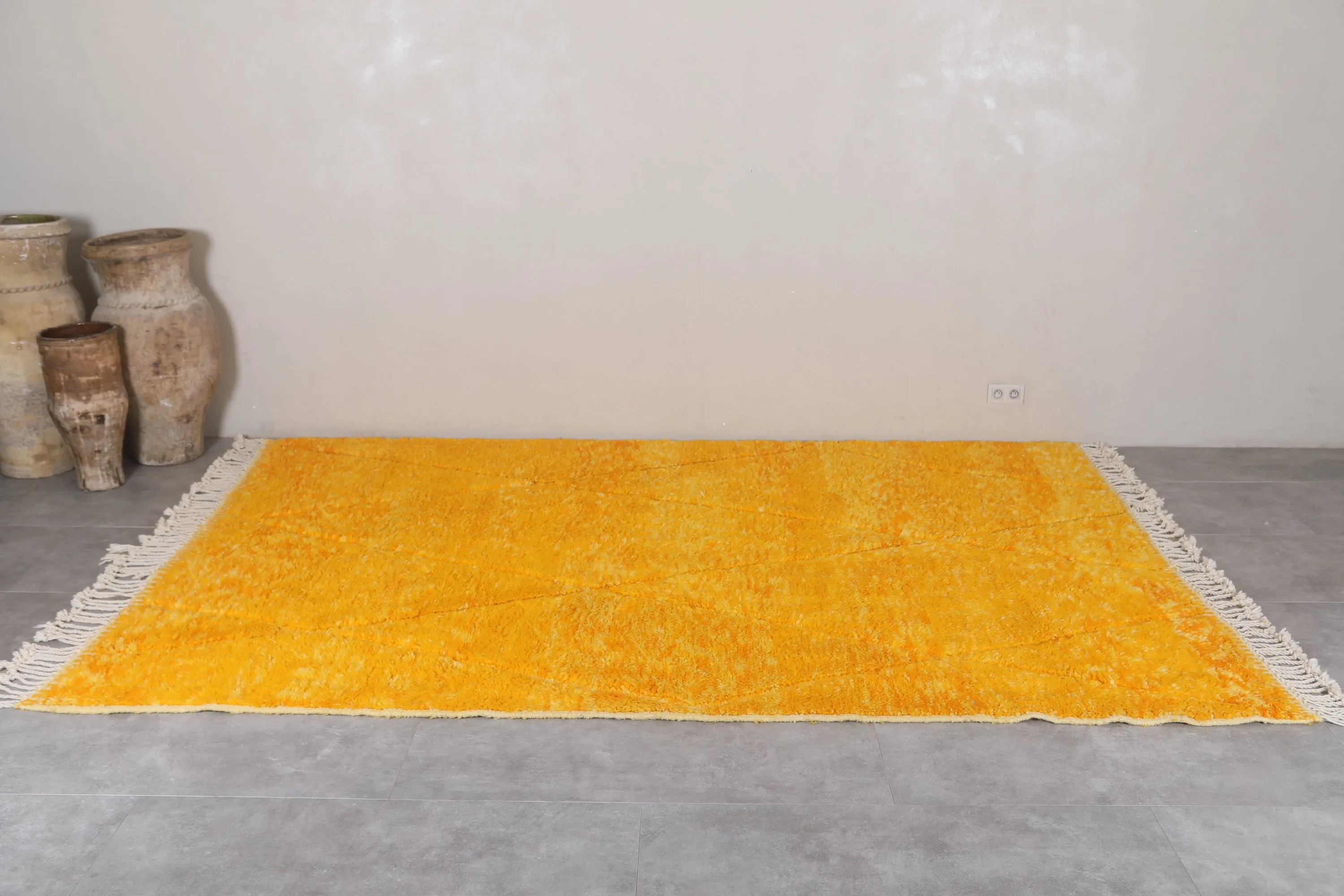 Custom Berber Yellow rug - Authentic handmade Beniourain rug
