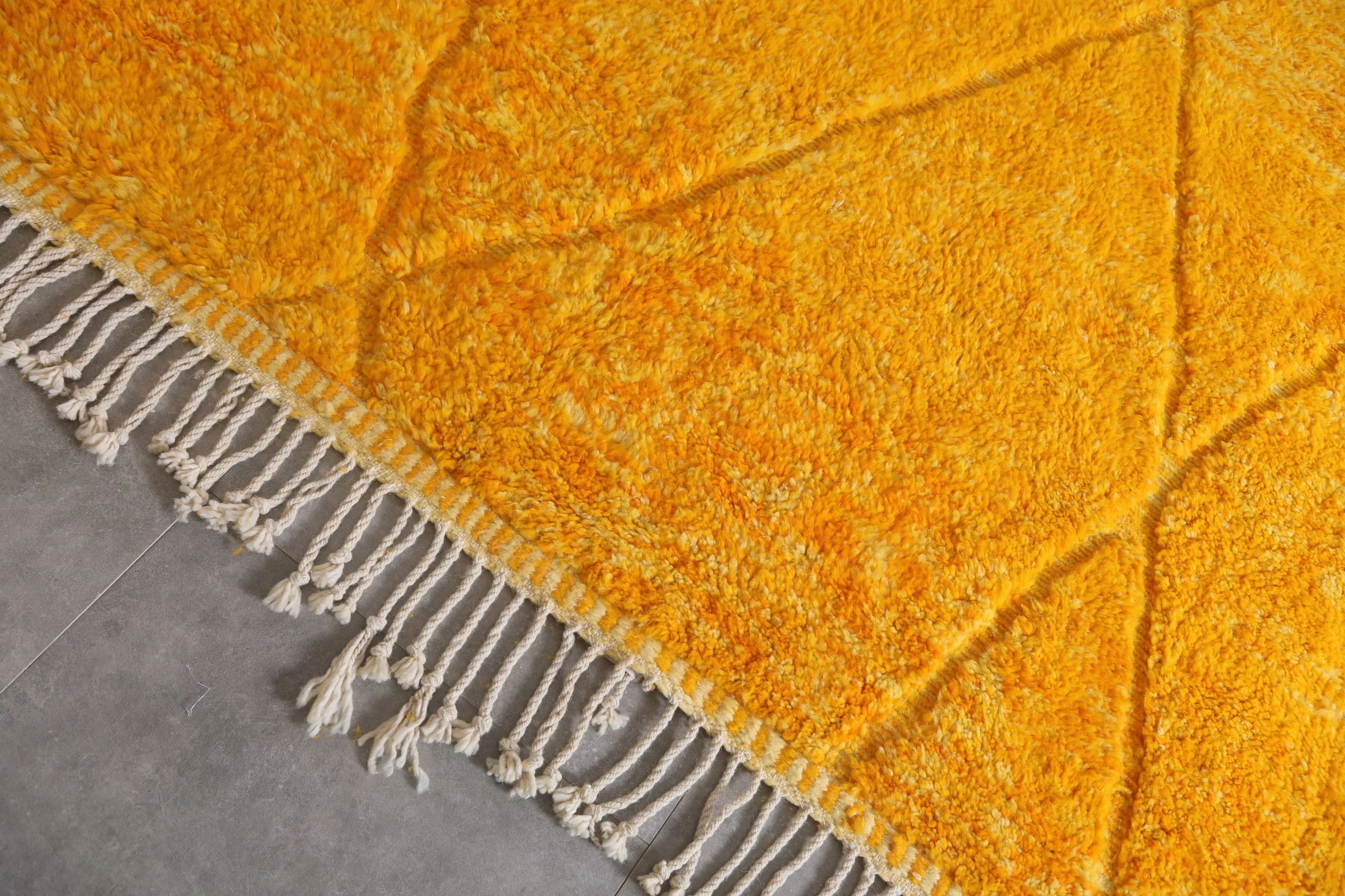 Custom Berber Yellow rug - Authentic handmade Beniourain rug