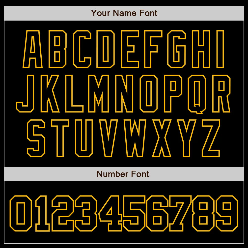 Custom Black Gold Authentic Baseball Jersey