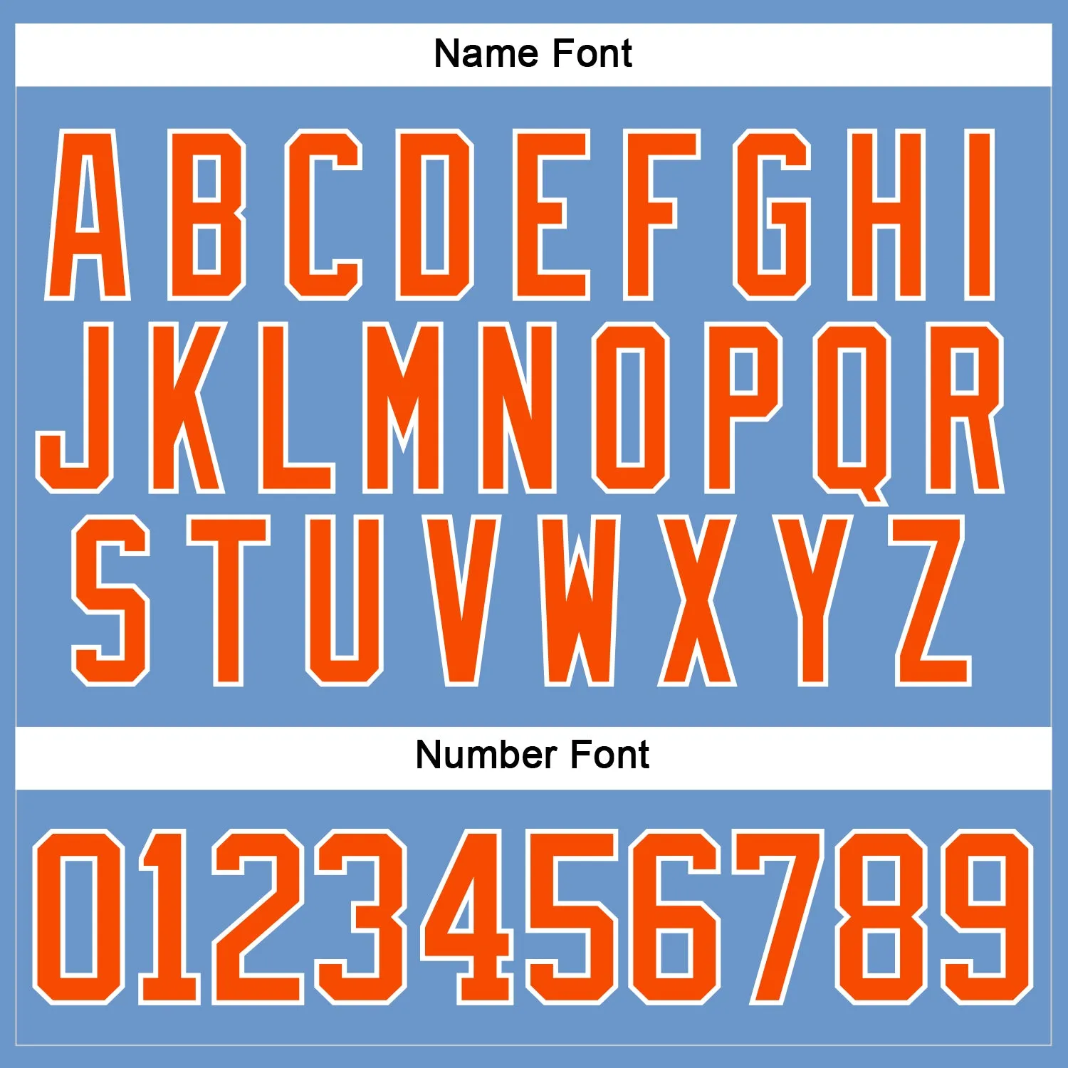 Custom Light Blue Orange-White Hockey Jersey