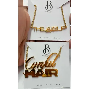 Custom Logo Word Name  Necklace