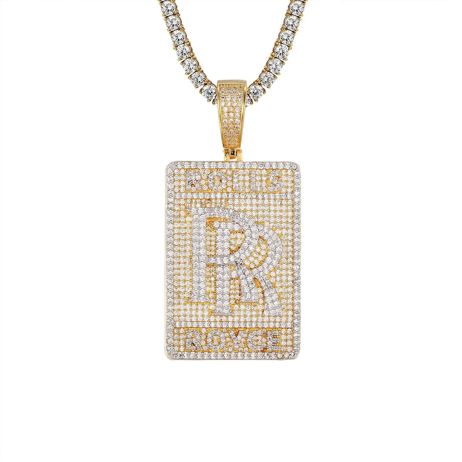 Custom Luxury Car Logo Hip Hop DogTag Chain Set Men Women Custom